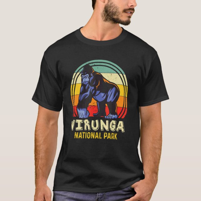 Virunga National Park Congo Safari Gorilla Africa  T-Shirt (Front)