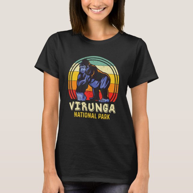 Virunga National Park Congo Safari Gorilla Africa  T-Shirt (Front)