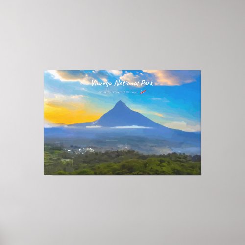 Virunga National Park, DR Congo - Volcano Canvas Print