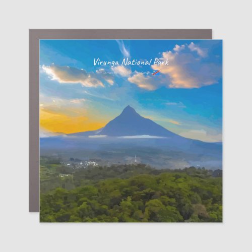 Virunga National Park, DR Congo - Volcano Car Magnet