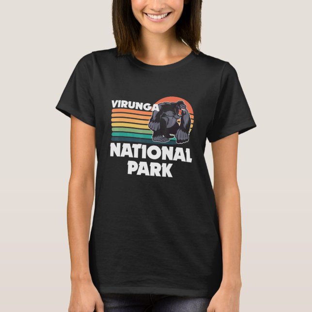 Virunga Park in Africa Gorilla Safari Souvenir Con T-Shirt (Front)