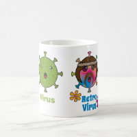 Virus and Retro Virus Funny Coffee Mug