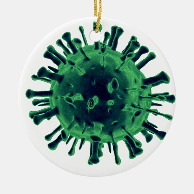 Virus Ceramic Ornament (Front)