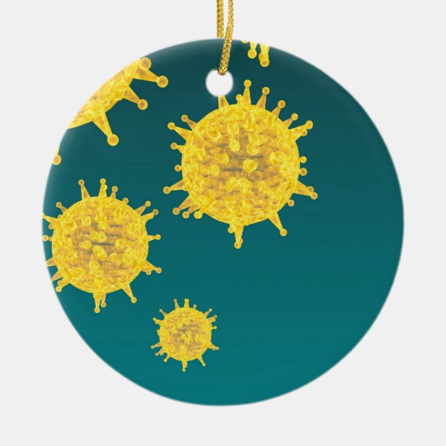 virus ceramic ornament (Front)
