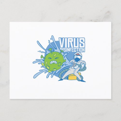 Virus Desinfection Postcard