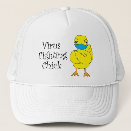 Virus Fighting Chick Trucker Hat