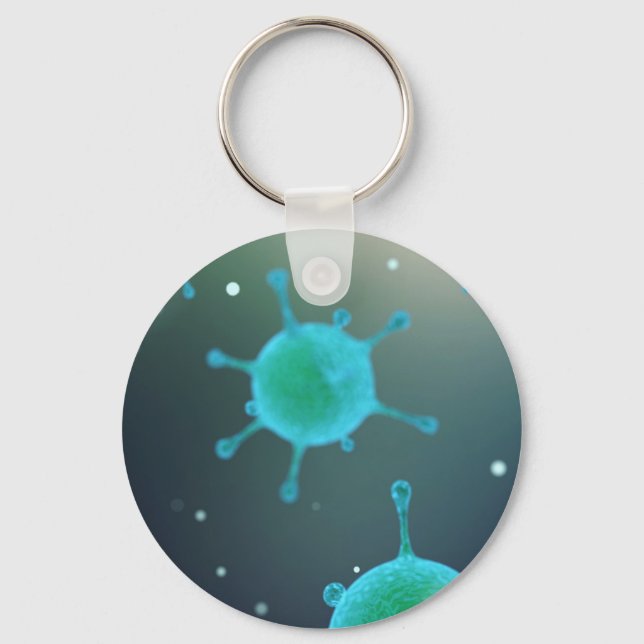 Virus Magnified Keychain (Front)