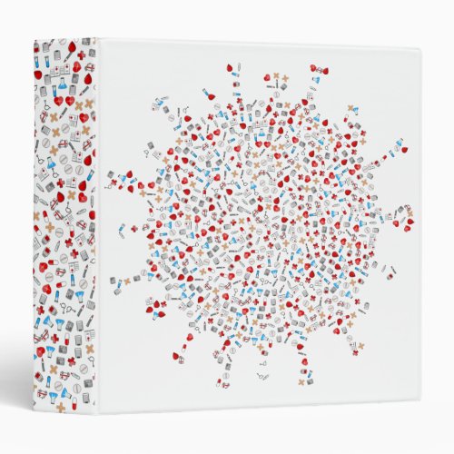 Virus Medical Graphic Design 3 Ring Binder