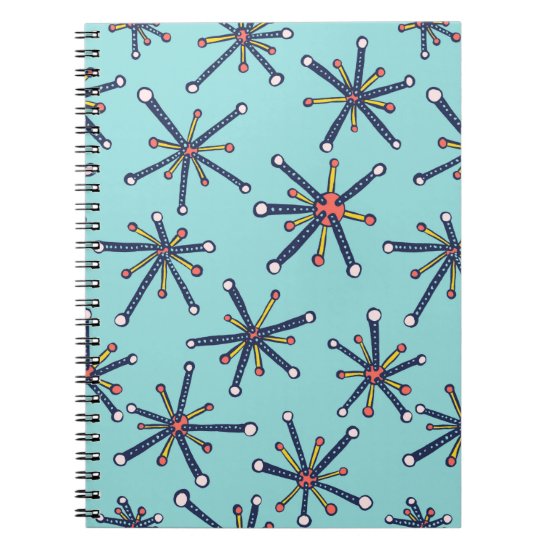 Virus Molecule Pattern - Retro Modern Microbiology Notebook