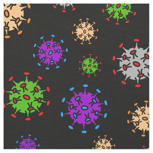 virus on black fabric