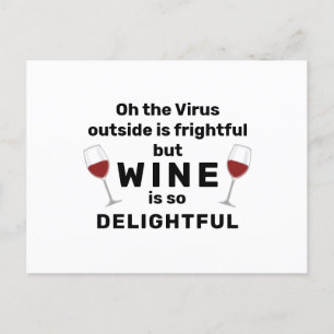 Virus Outside is Frightful Funny Christmas Pun Holiday Postcard