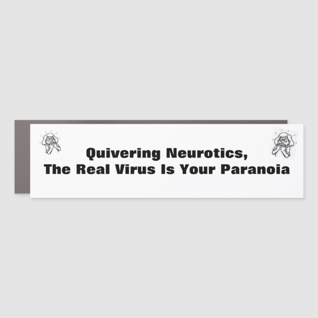 Virus Paranoia Car Magnet (Front)