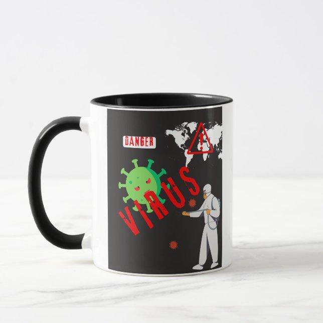VIRUS PATTREN COFFEE MUGS (Left)