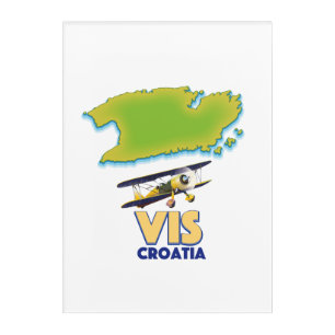 Vis Croatia map Acrylic Print