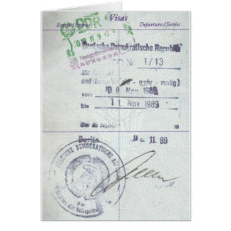 Visa & Entry Stamps from Communist East Germany Cards