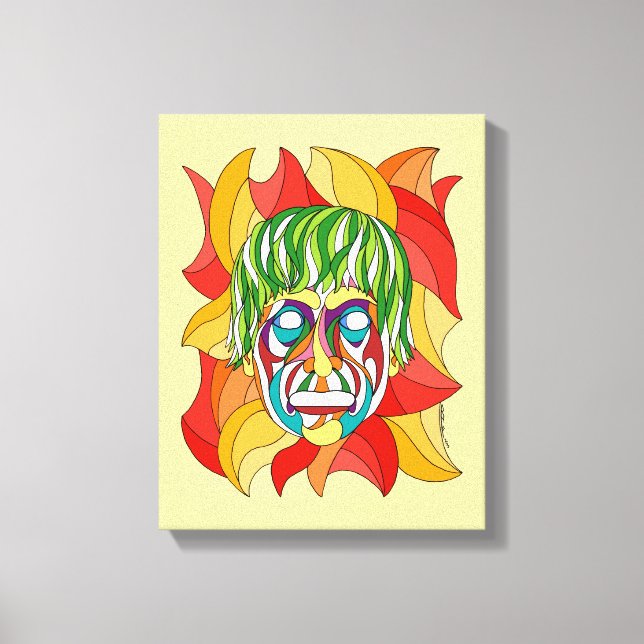 Visage Grimace Canvas Print (Front)