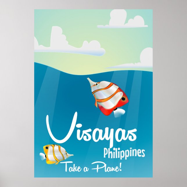 Visayas, philippines cartoon travel poster (Front)