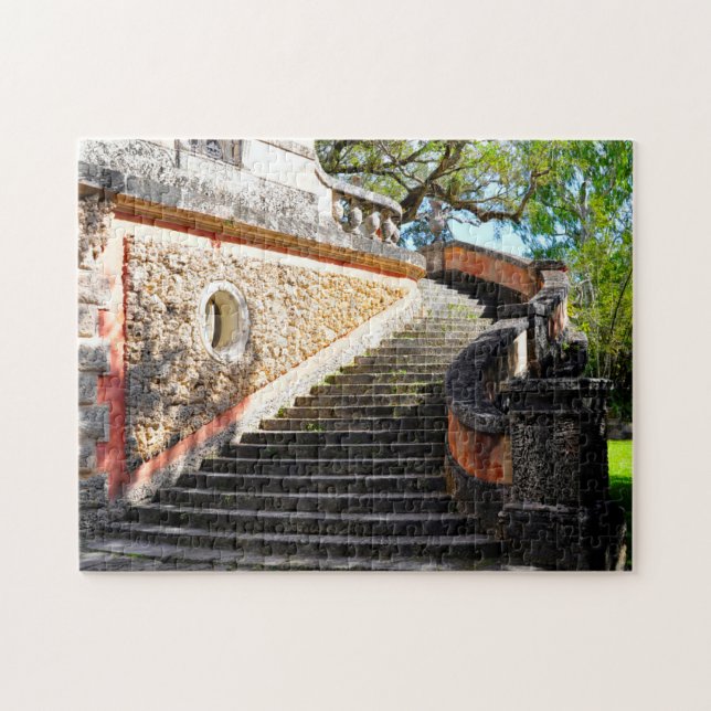 Viscaya Stairs Miami Florida. Jigsaw Puzzle (Horizontal)