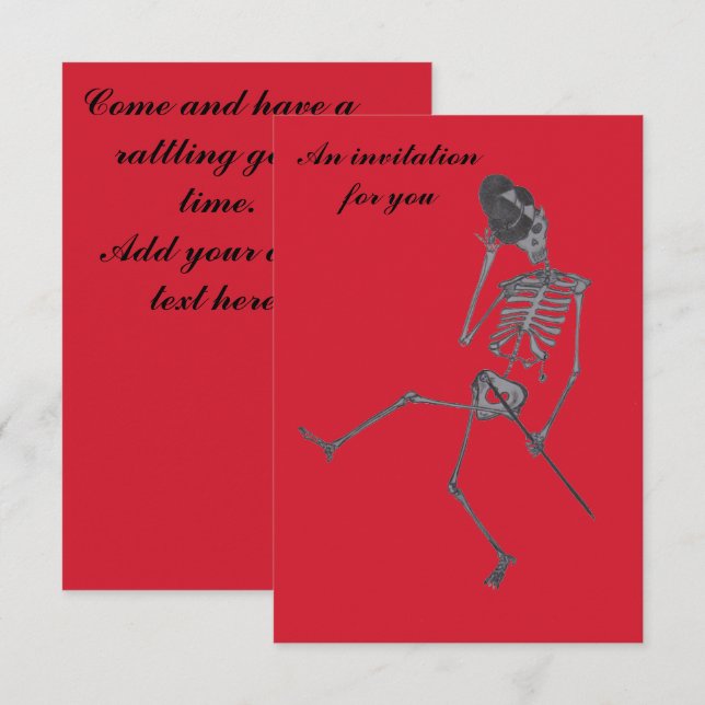 Viscount Ahorn B. Bone Rattler. Invitations (Front/Back)