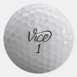 Vise Golf Ball Classic Round Sticker