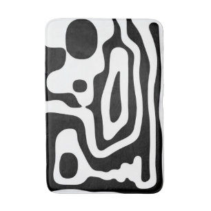 Vise Grip: Abstract Black & White Bath Mat