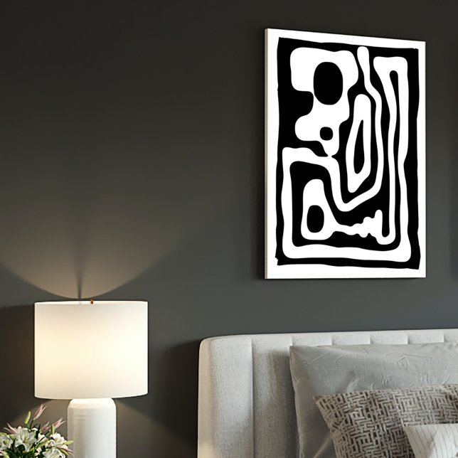 Vise Grip: Abstract Black & White Canvas Print (Creator Uploaded)