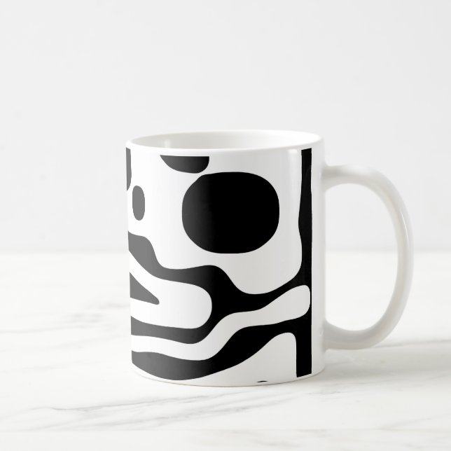 Vise Grip: Abstract Black & White Coffee Mug (Right)