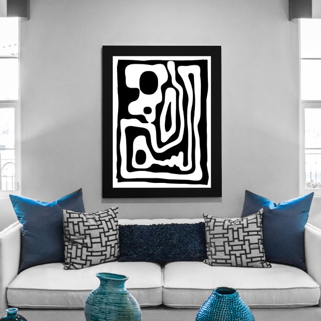 Vise Grip: Abstract Black & White Faux Canvas Print (Creator Uploaded)