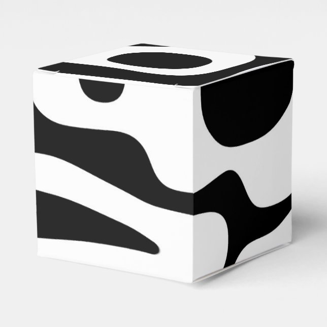 Vise Grip: Abstract Black & White Favor Boxes (Front Side)