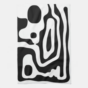 Vise Grip: Abstract Black & White Kitchen Towel