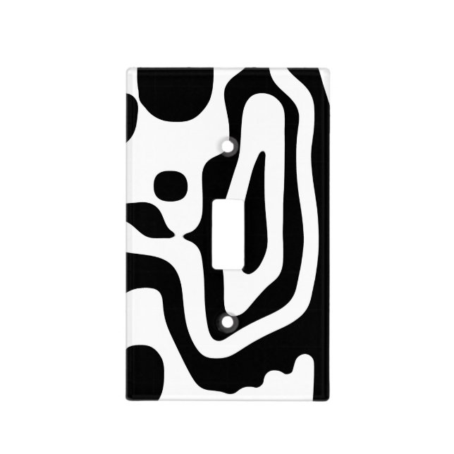 Vise Grip: Abstract Black & White Light Switch Cover (Front)