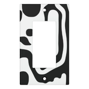 Vise Grip: Abstract Black & White Light Switch Cover