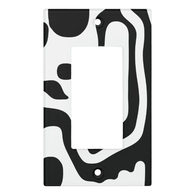 Vise Grip: Abstract Black & White Light Switch Cover (Front)