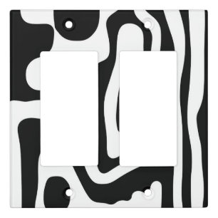 Vise Grip: Abstract Black & White Light Switch Cover