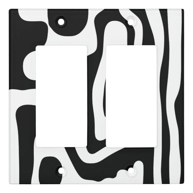 Vise Grip: Abstract Black & White Light Switch Cover (Front)