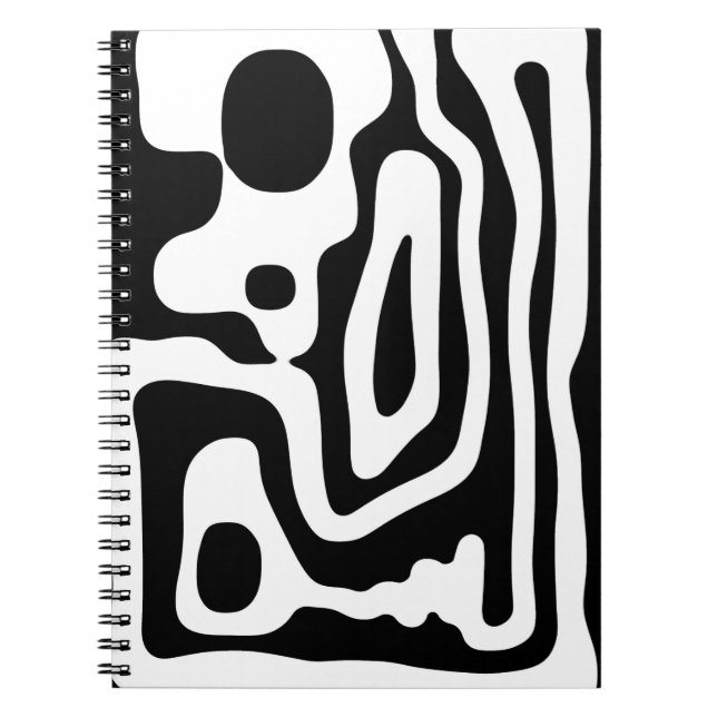 Vise Grip: Abstract Black & White Notebook (Front)