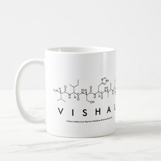 Vishal peptide name mug (Left)