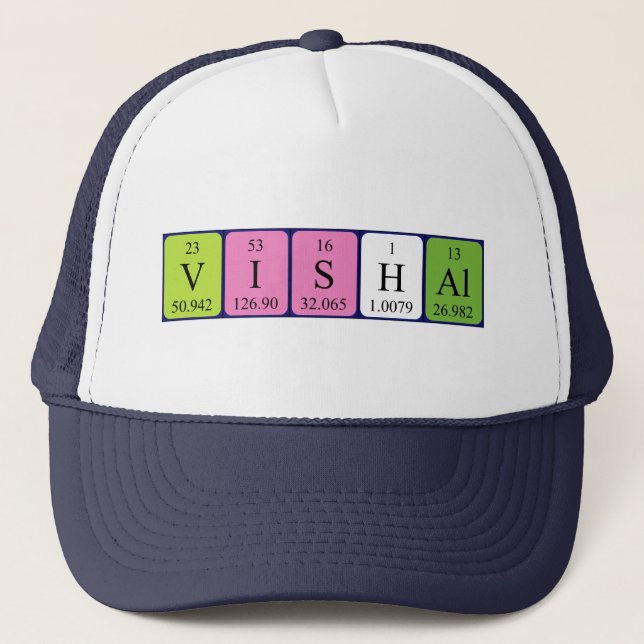 Vishal periodic table name hat (Front)