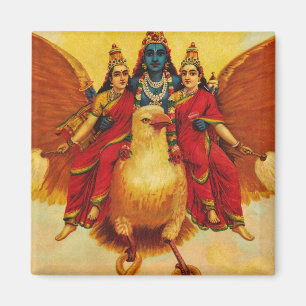 Vishnu, Garuda, Vahana by Raja Ravi Varma Magnet