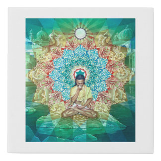 Vishnu Granthi Yantra Faux Canvas Print