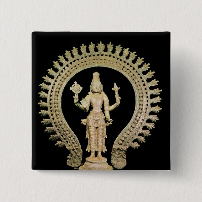 Vishnu, Late Chola Button (Front)
