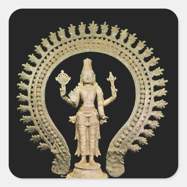 Vishnu, Late Chola Square Sticker (Front)