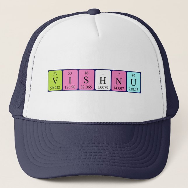 Vishnu periodic table name hat (Front)