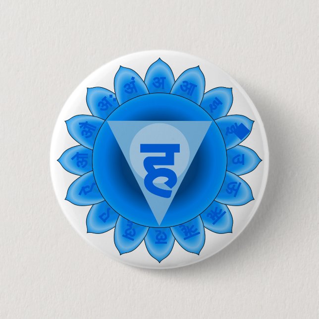 Vishuddha The Throat Chakra Pinback Button (Front)