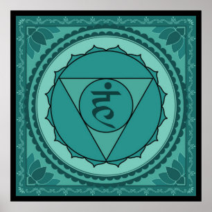 Vishuddhi or throat chakra Poster