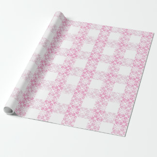 Vishy Checkered Pink White Lace Plaid Wrapping Pa Paper