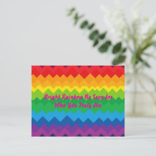 “Visibility” – An Abstract Pride Pattern Postcard