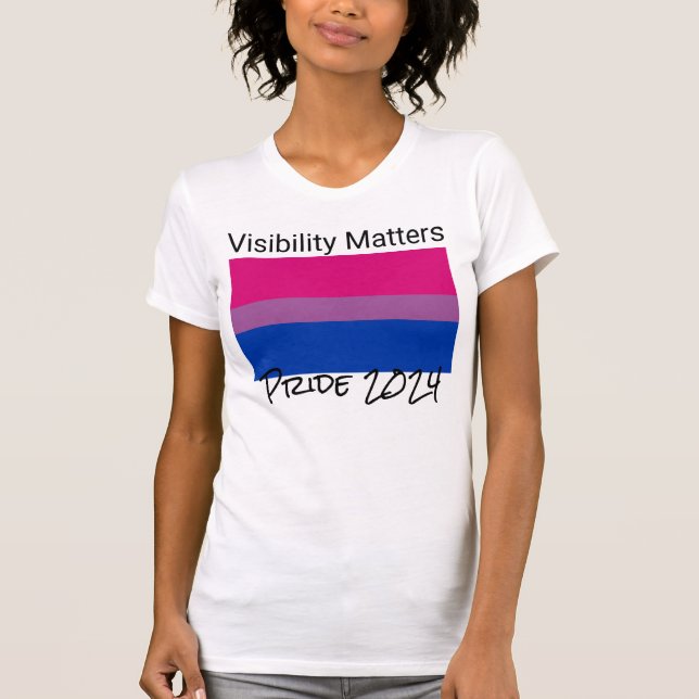 Visibility Matters, Bisexual Pride Flag, City T-Shirt (Front)