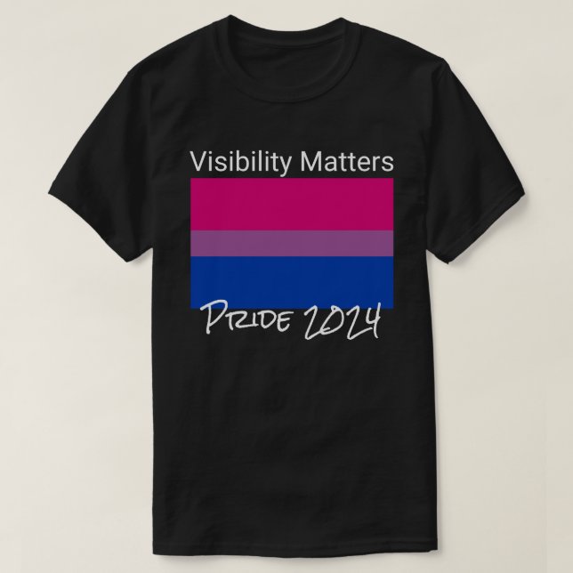 Visibility Matters, Bisexual Pride Flag, City T-Shirt (Design Front)