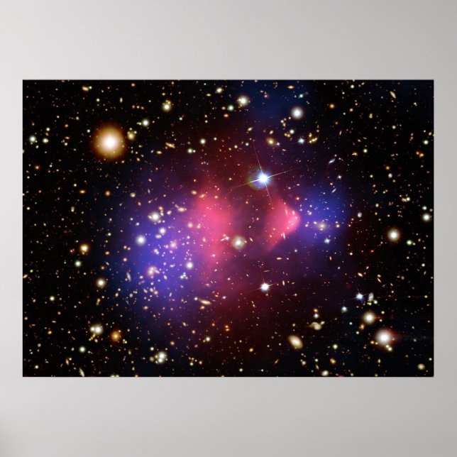 Visible-Light and X-Ray Composite Image of Galaxy Poster (Front)